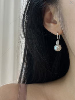Ушни обици с кука — класически цирконови камъни и перли (Материал: сплав; Произход: Yiwu; Listing: Лято 2023; Стил: Япония и Южна Корея; Категория стил: Свежо и сладко)