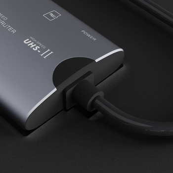 YX-G103 USB Type-C 2-in-1 kártyaolvasó, ház alumíniumötvözet, TF kártya támogatás, számítógépekhez és mobil eszközökhöz