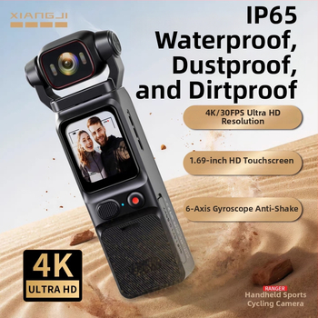 L18 Valódi 4K Stabilizált Zseb Action Camera Szabadban, Kézben Tartva, 1.69 hüvelykes LCD, TF kártya tárhely, 10 órás üzemidő