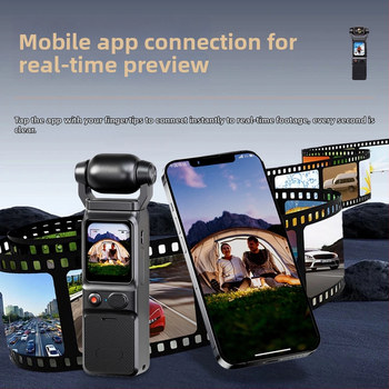 L18 Valódi 4K Stabilizált Zseb Action Camera Szabadban, Kézben Tartva, 1.69 hüvelykes LCD, TF kártya tárhely, 10 órás üzemidő