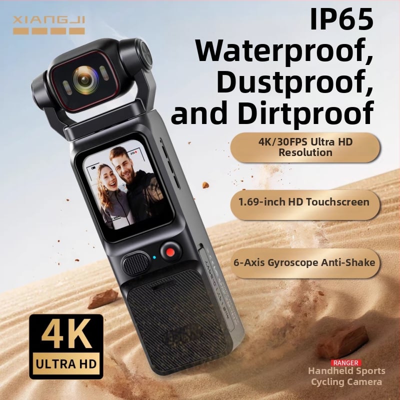 L18 Valódi 4K Stabilizált Zseb Action Camera Szabadban, Kézben Tartva, 1.69 hüvelykes LCD, TF kártya tárhely, 10 órás üzemidő