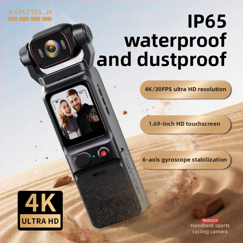 L18 Valódi 4K Stabilizált Zseb Action Camera Szabadban, Kézben Tartva, 1.69 hüvelykes LCD, TF kártya tárhely, 10 órás üzemidő