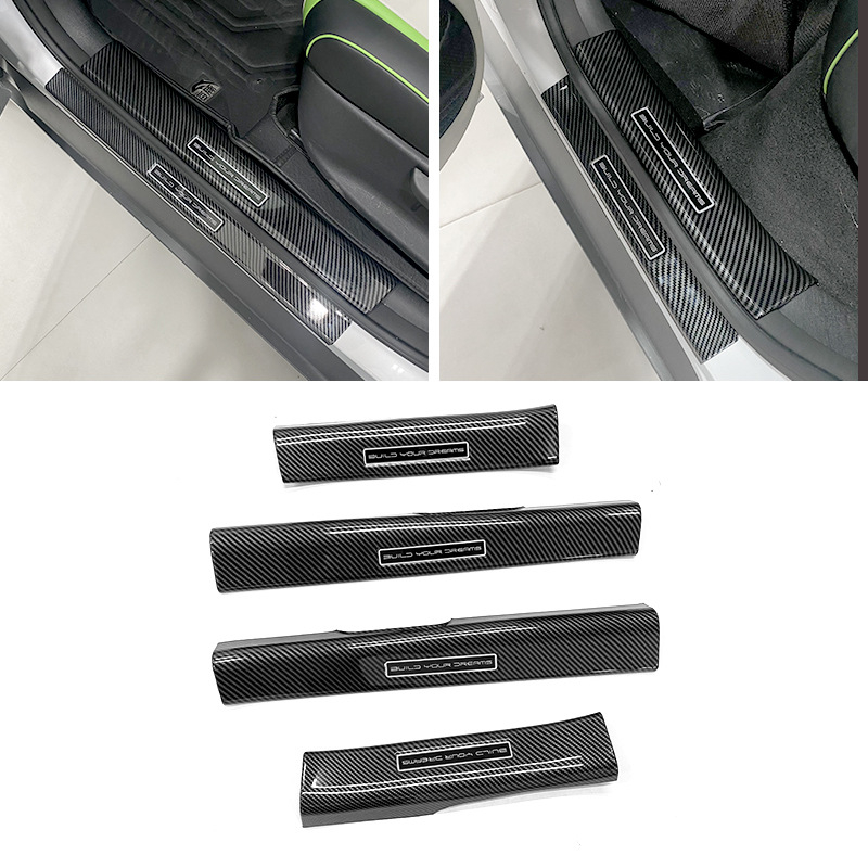 BYD Dolphin küszöbvédő készlet – ajtók és csomagtartó védelme, műanyag, First Domain