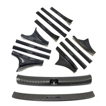 Прагова лента и декоративна лайсна за Honda Civic 11‑то поколение (2022) — пластмасова, First Domain, съвместимо с багажник и задния капак