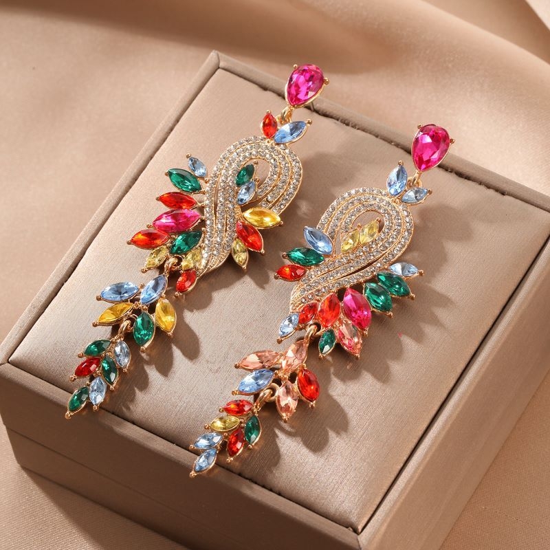 Jiao didi jewelry Naušnice od legure, dizajn u obliku lista, elektroplatirane, visoki stil mode
