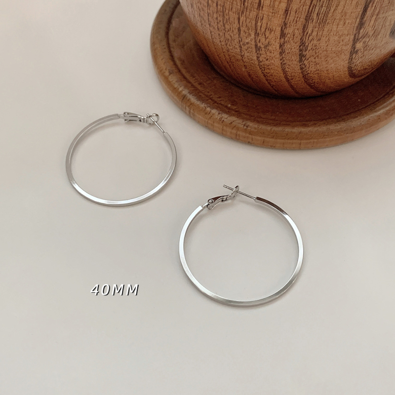 Geometriai formájú karikafülbevalók | 999 ezüst tüske, Heehee márka, elektroplakkolás