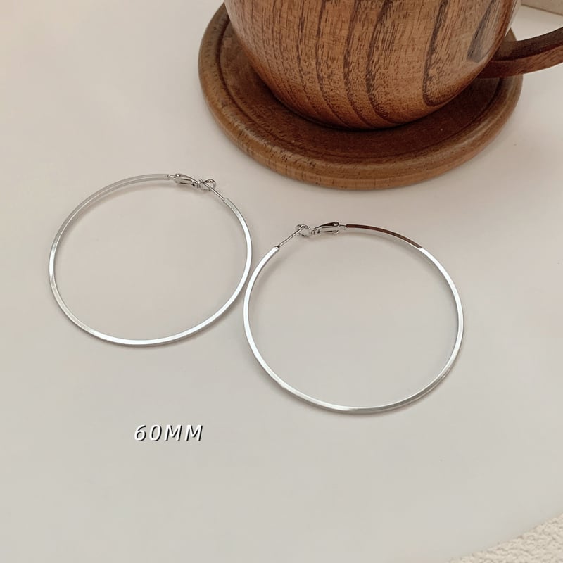 Geometriai formájú karikafülbevalók | 999 ezüst tüske, Heehee márka, elektroplakkolás