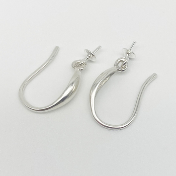 Jiabaoli S925 сребърни обици с кука за ухо – геометричен стил, DIY бижута, плочка с мъниста, мрежеста кука