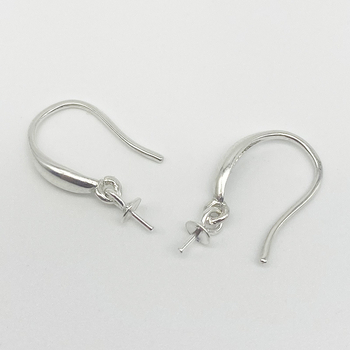 Jiabaoli S925 сребърни обици с кука за ухо – геометричен стил, DIY бижута, плочка с мъниста, мрежеста кука