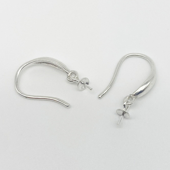 Jiabaoli S925 сребърни обици с кука за ухо – геометричен стил, DIY бижута, плочка с мъниста, мрежеста кука