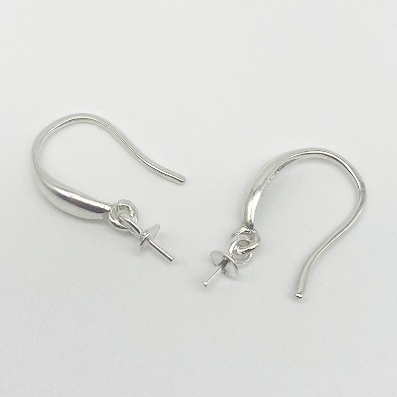 Jiabaoli S925 сребърни обици с кука за ухо – геометричен стил, DIY бижута, плочка с мъниста, мрежеста кука