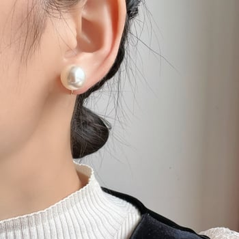 Naušnice s perlom bez probijanja – Small Jun Jewelry, ženski, jednostavan stil (Materijal: Perl; Marka: Small Jun Jewelry; Stil: Ženski, Jednostavan; Kategorija: Naušnice)