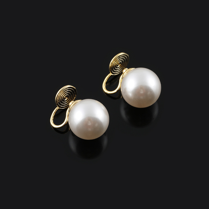 Naušnice s perlom bez probijanja – Small Jun Jewelry, ženski, jednostavan stil (Materijal: Perl; Marka: Small Jun Jewelry; Stil: Ženski, Jednostavan; Kategorija: Naušnice)