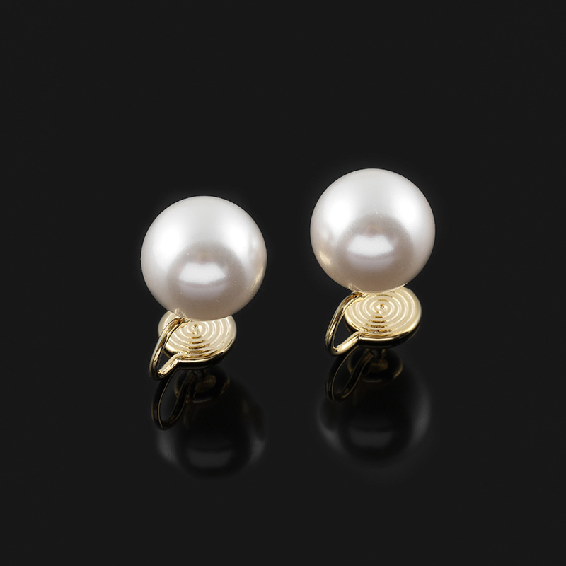 Naušnice s perlom bez probijanja – Small Jun Jewelry, ženski, jednostavan stil (Materijal: Perl; Marka: Small Jun Jewelry; Stil: Ženski, Jednostavan; Kategorija: Naušnice)