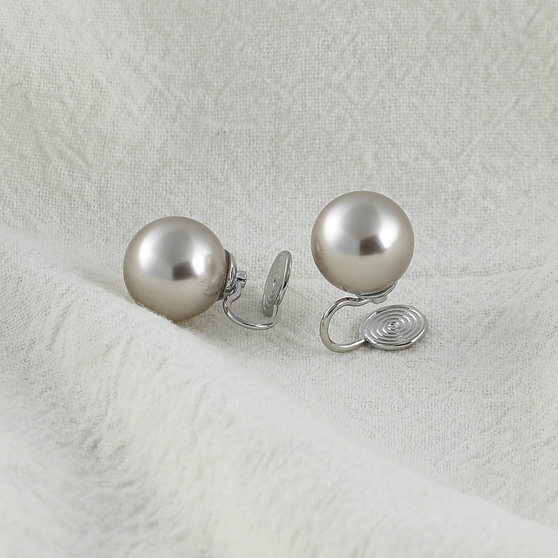 Naušnice s perlom bez probijanja – Small Jun Jewelry, ženski, jednostavan stil (Materijal: Perl; Marka: Small Jun Jewelry; Stil: Ženski, Jednostavan; Kategorija: Naušnice)