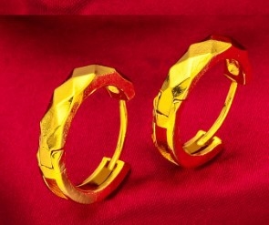 Mosadzné náušnice, geometrický štýl, elektroplátovanie, Guangzhou pôvod, pre ženy