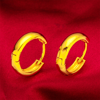 Mosadzné náušnice, geometrický štýl, elektroplátovanie, Guangzhou pôvod, pre ženy