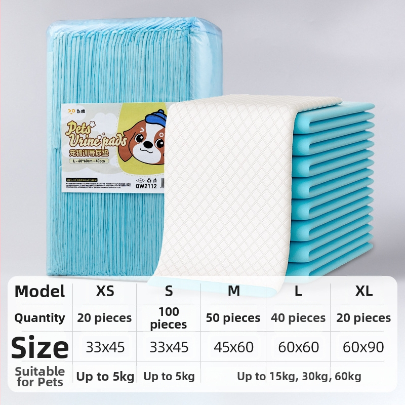 Pad de scutec pentru câini, dezodorizant, absorbant, îngroșat, 100 bucăți, de unică folosință