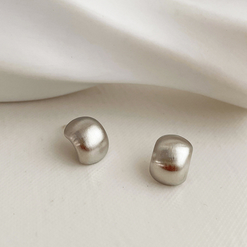 Réz fülbevaló geometriai dizájnnal, elektroplattált felülettel, nőknek