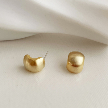 Réz fülbevaló geometriai dizájnnal, elektroplattált felülettel, nőknek