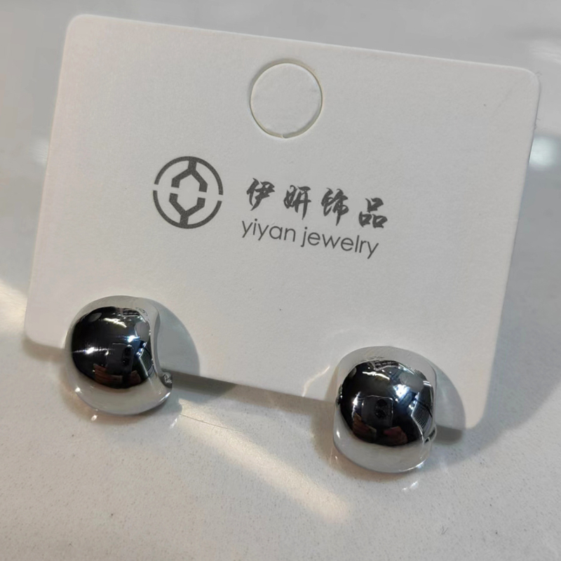 Réz fülbevaló geometriai dizájnnal, elektroplattált felülettel, nőknek