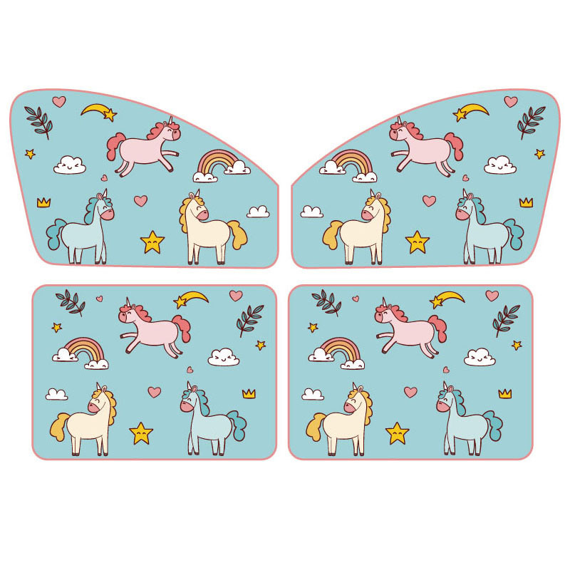 Cortină magnetică pentru geamul mașinii, cu design animat pentru copii (fibra poliesterică; rulou; opacitate groasă; personalizare producție; etichetă privată licențiată)