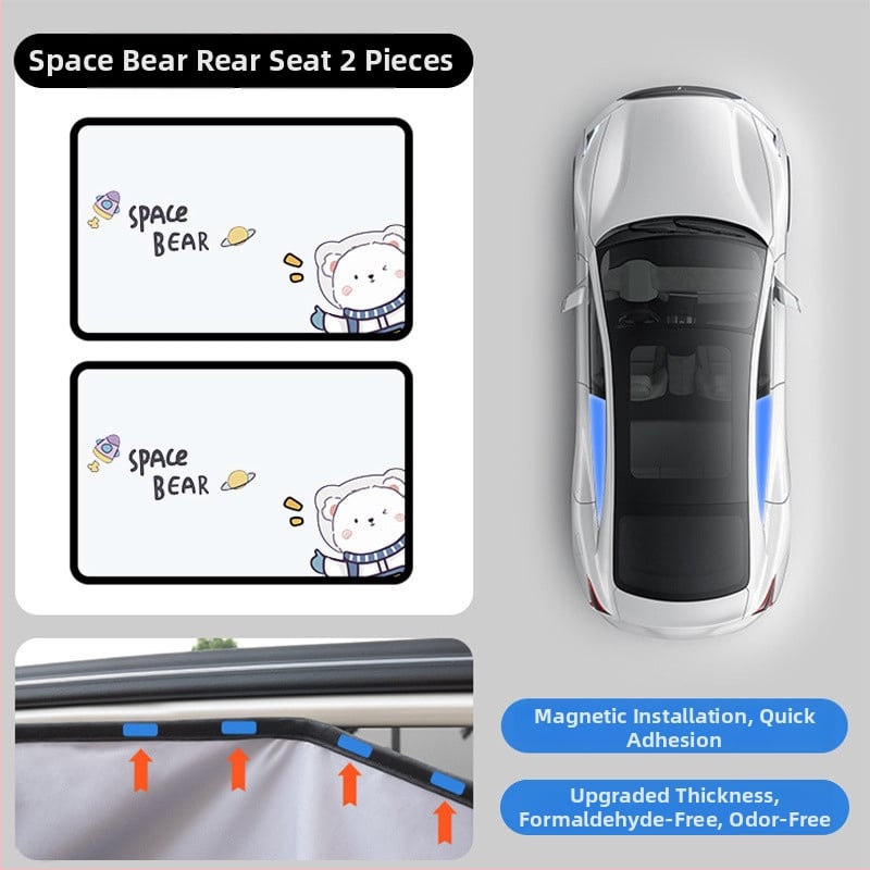 Cortină auto pentru protecție solară, material nețesut, tip reflectiv, prindere cu lamele, compatibil universal