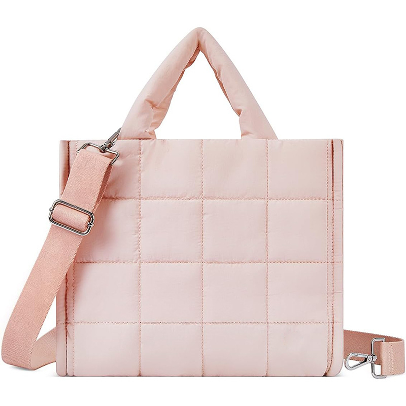 Nylon Crossbody Tote torba, vertikalnog četvrtastog oblika, zatvarač, unutarnji džepovi sa zipom i džep za mobitel