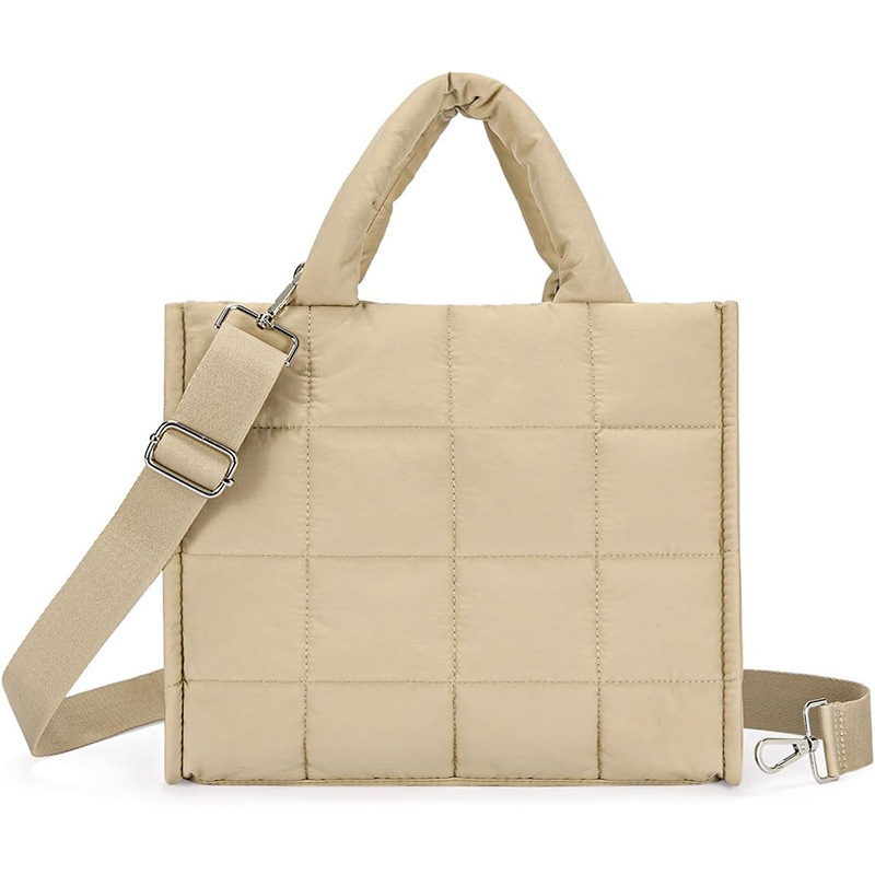 Nylon Crossbody Tote torba, vertikalnog četvrtastog oblika, zatvarač, unutarnji džepovi sa zipom i džep za mobitel
