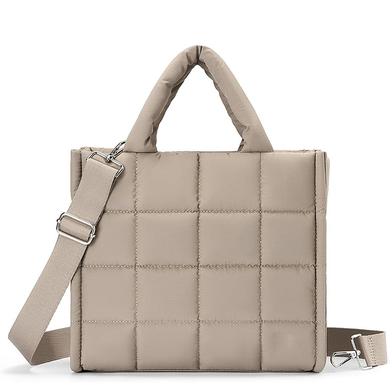 Nylon Crossbody Tote torba, vertikalnog četvrtastog oblika, zatvarač, unutarnji džepovi sa zipom i džep za mobitel