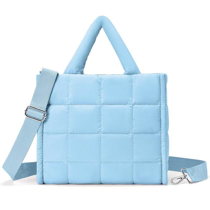 Nylon Crossbody Tote torba, vertikalnog četvrtastog oblika, zatvarač, unutarnji džepovi sa zipom i džep za mobitel