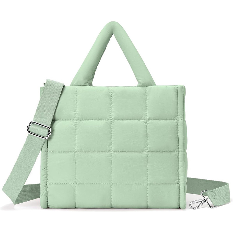 Nylon Crossbody Tote torba, vertikalnog četvrtastog oblika, zatvarač, unutarnji džepovi sa zipom i džep za mobitel