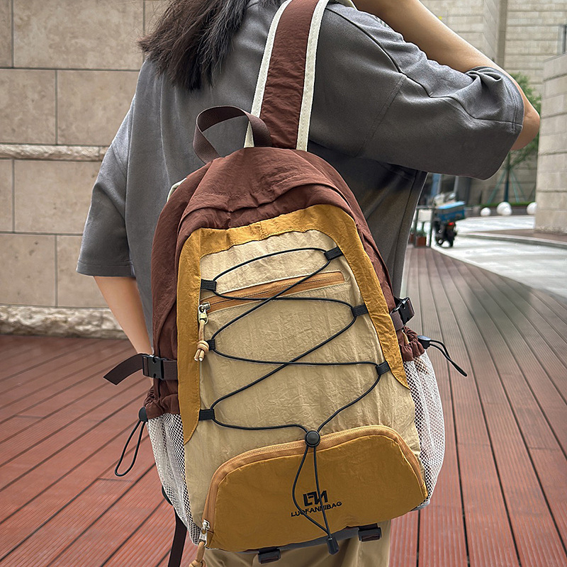 Šnórni ruksak za outdoor sportove - 20–35 L, Oxford tkanina, kompatibilan s 14-inčnim laptopom, zakrivljene naramenice, prozračan i ultra lagan