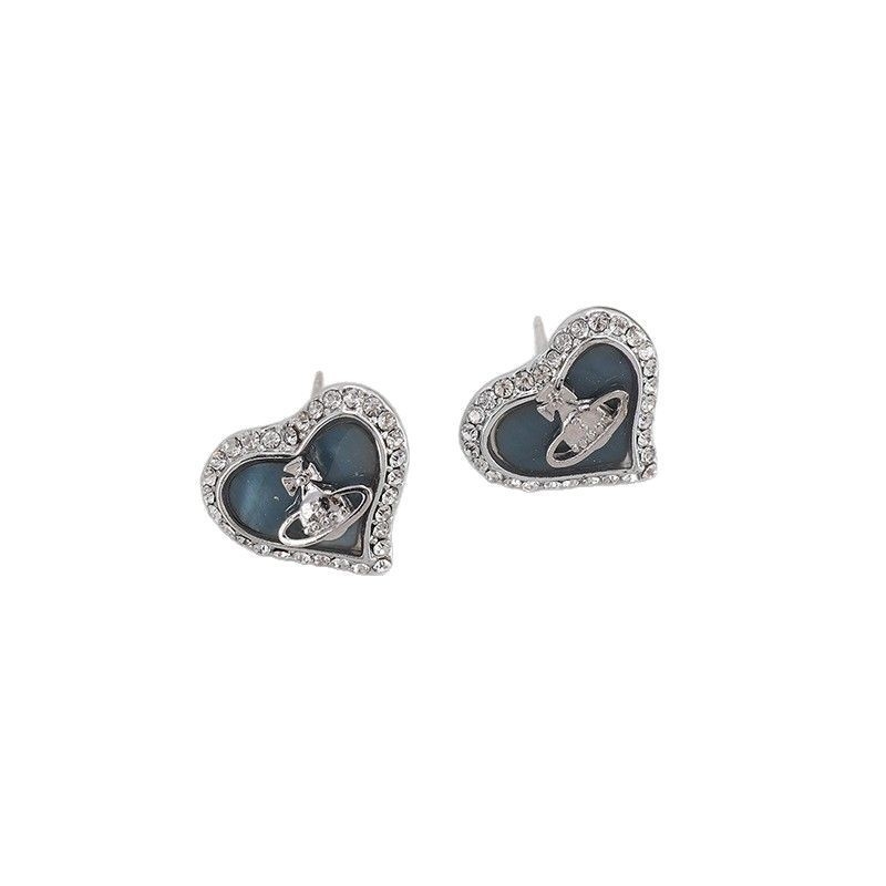 Náušnice srdcového tvaru z meďe pozlátené a 925-strieborné šroubovacie tyčinky, diamantový brúsenie, pastoračný štýl, svieži a sladký