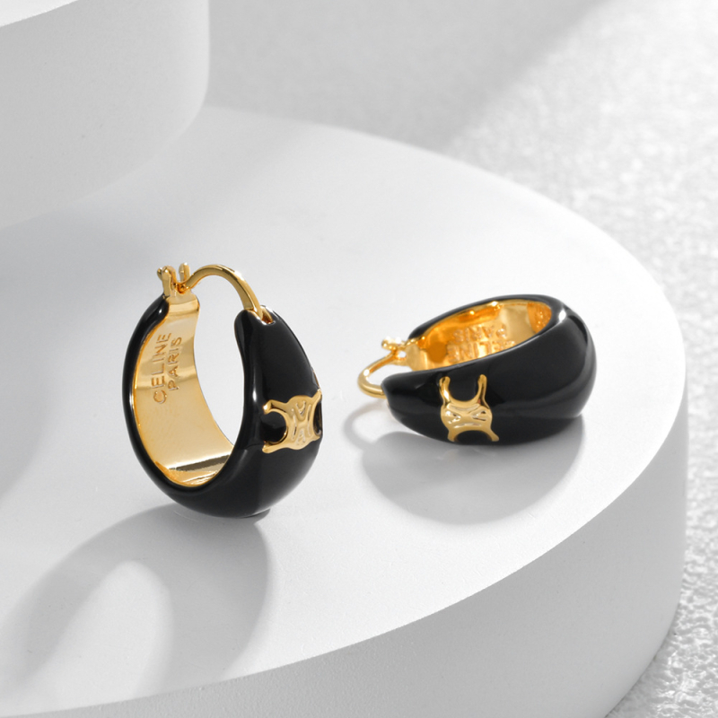 Bakarne geometrijske naušnice, elektroplatinirane, Yihong, kod R0305