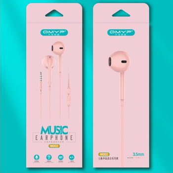 Vadu in-ear austiņas, modelis M002; dinamisks vadītājs; savienojums: vads; 3,5 mm ligzda; jutība: 120 dB