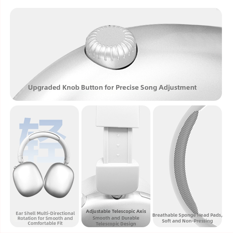 Pangpai bežične over-ear slušalice – Bluetooth 5.4, domet 10 m, trajanje baterije 4–8 h, kapacitet baterije 200 mAh, vodootpornost za svakodnevnu upotrebu