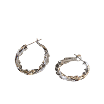 Cercei clip-on Mobius Cerc Rotativ, Fără găuri în lob, Cupru, electroplatate, Geometric Minimalist, Toamnă 2024