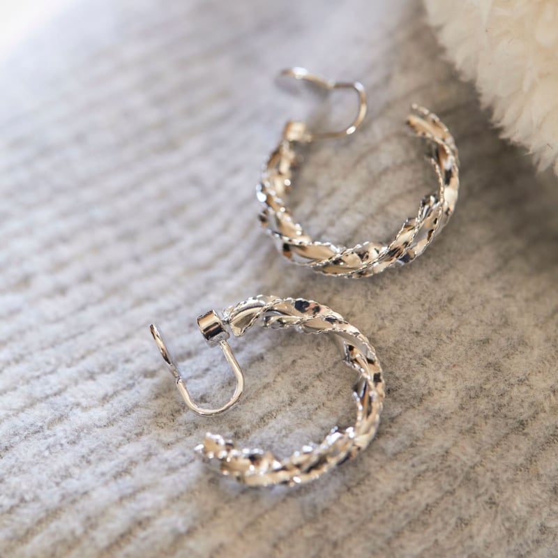 Cercei clip-on Mobius Cerc Rotativ, Fără găuri în lob, Cupru, electroplatate, Geometric Minimalist, Toamnă 2024