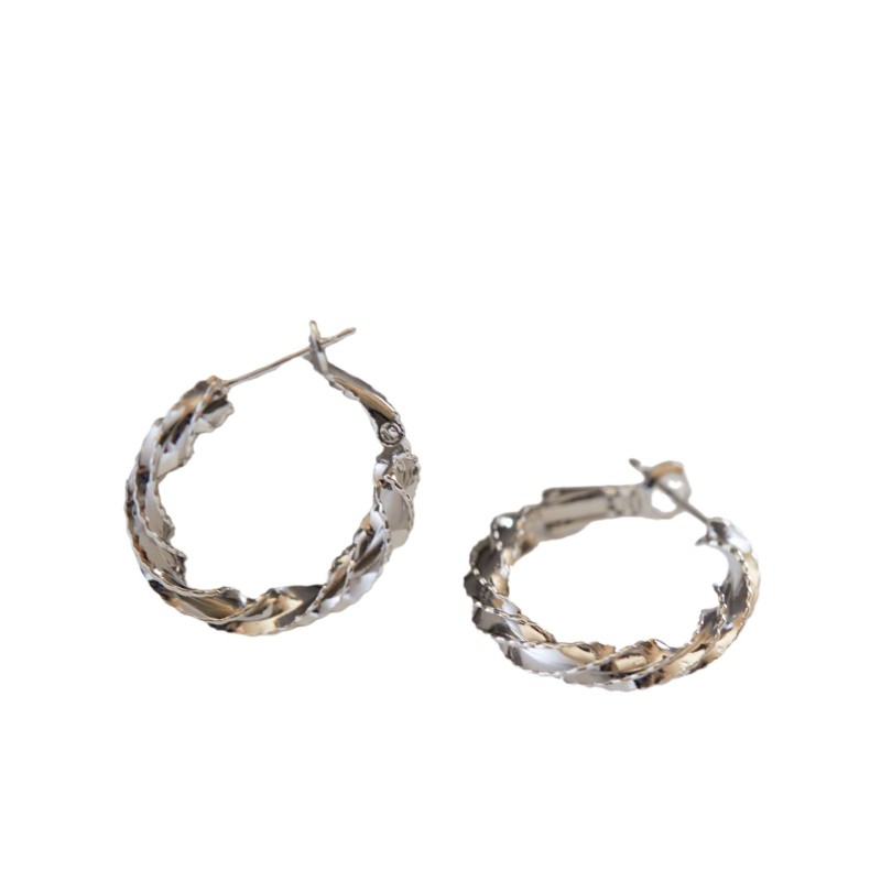 Cercei clip-on Mobius Cerc Rotativ, Fără găuri în lob, Cupru, electroplatate, Geometric Minimalist, Toamnă 2024