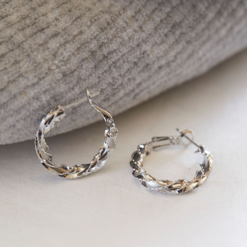 Cercei clip-on Mobius Cerc Rotativ, Fără găuri în lob, Cupru, electroplatate, Geometric Minimalist, Toamnă 2024