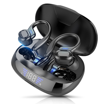 Bluetooth slušalice s držačem na uho — sportski dizajn, Bluetooth 5.3, doseg do 10 m, digitalni zaslon, aktivno poništavanje buke, trajanje baterije 4–8 h