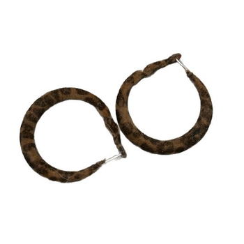 Fülbevalók - leopárd mintás, vintage Hongkong-stílus, geometriás forma; anyag: ötvözet; fülcsap: 925-ös ezüst; bevonat: színmegőrző elektropácolás; márka: Medo / Honey Density