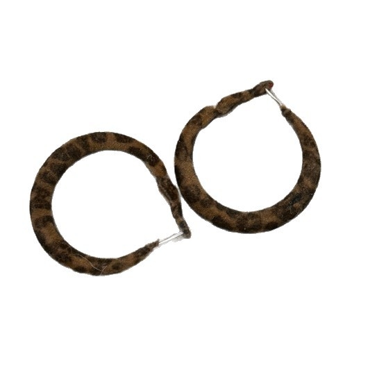 Fülbevalók - leopárd mintás, vintage Hongkong-stílus, geometriás forma; anyag: ötvözet; fülcsap: 925-ös ezüst; bevonat: színmegőrző elektropácolás; márka: Medo / Honey Density