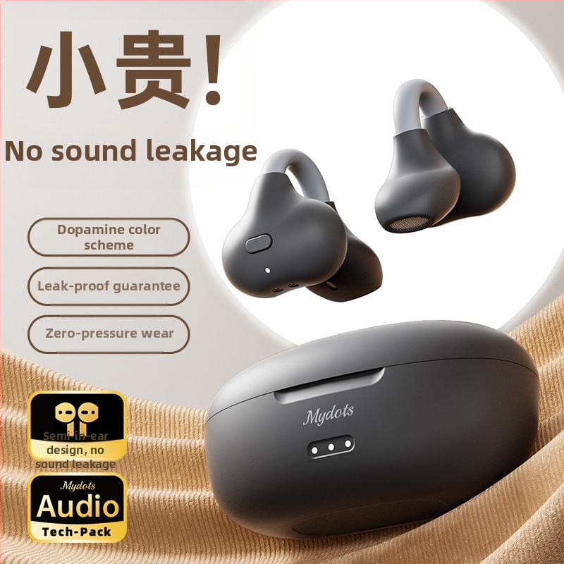 Bezdrôtové Bluetooth slúchadlá s klipom na ucho, kostná vedenie, 4–8 h výdrž, dosah 15 m, True Wireless (TWS)