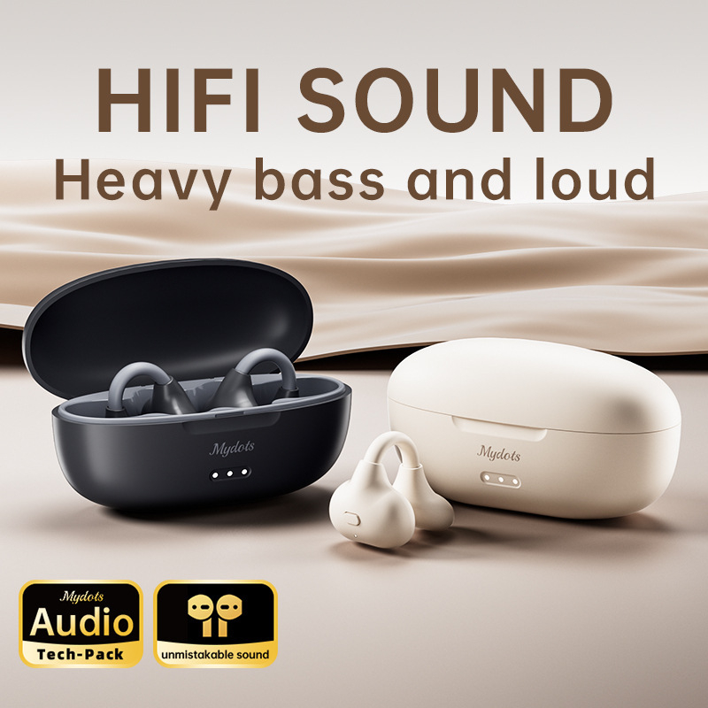 Bezdrôtové Bluetooth slúchadlá s klipom na ucho, kostná vedenie, 4–8 h výdrž, dosah 15 m, True Wireless (TWS)