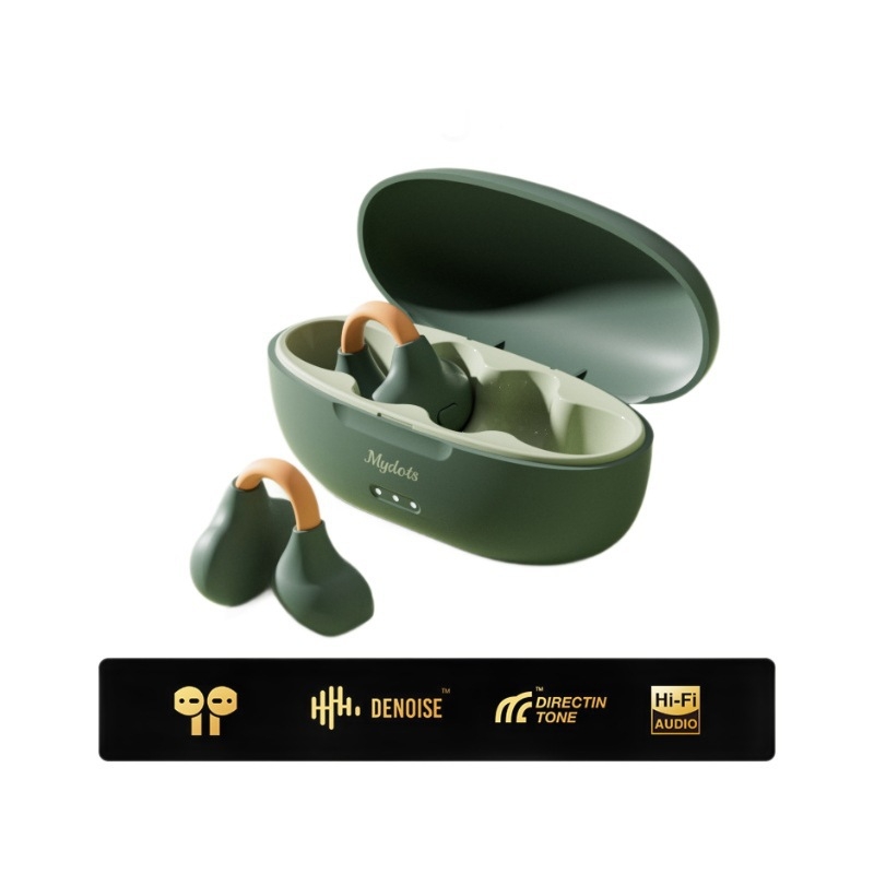 Bezdrôtové Bluetooth slúchadlá s klipom na ucho, kostná vedenie, 4–8 h výdrž, dosah 15 m, True Wireless (TWS)