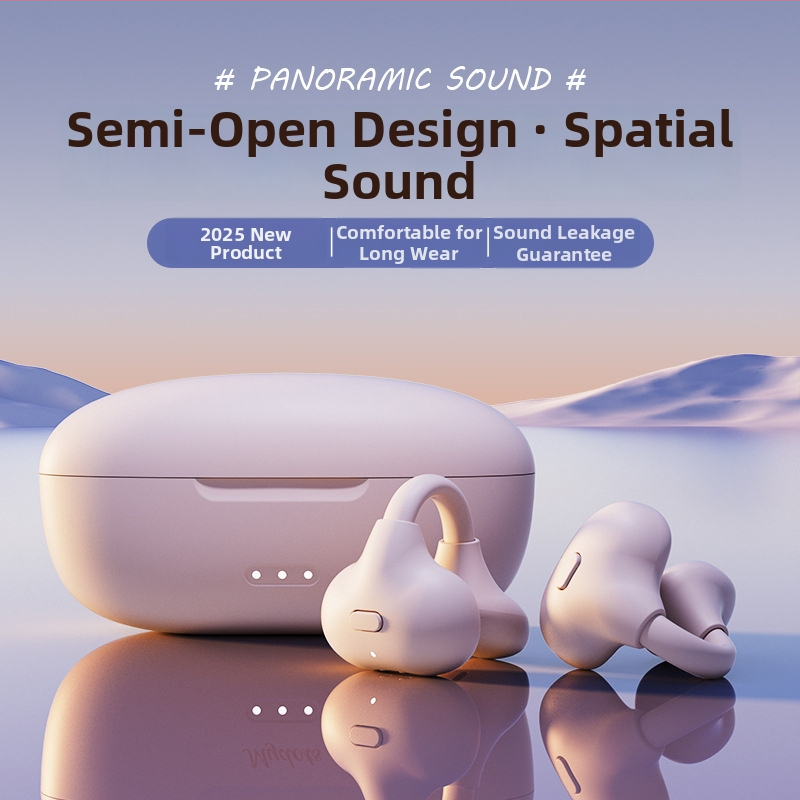 Bezdrôtové Bluetooth slúchadlá s klipom na ucho, kostná vedenie, 4–8 h výdrž, dosah 15 m, True Wireless (TWS)