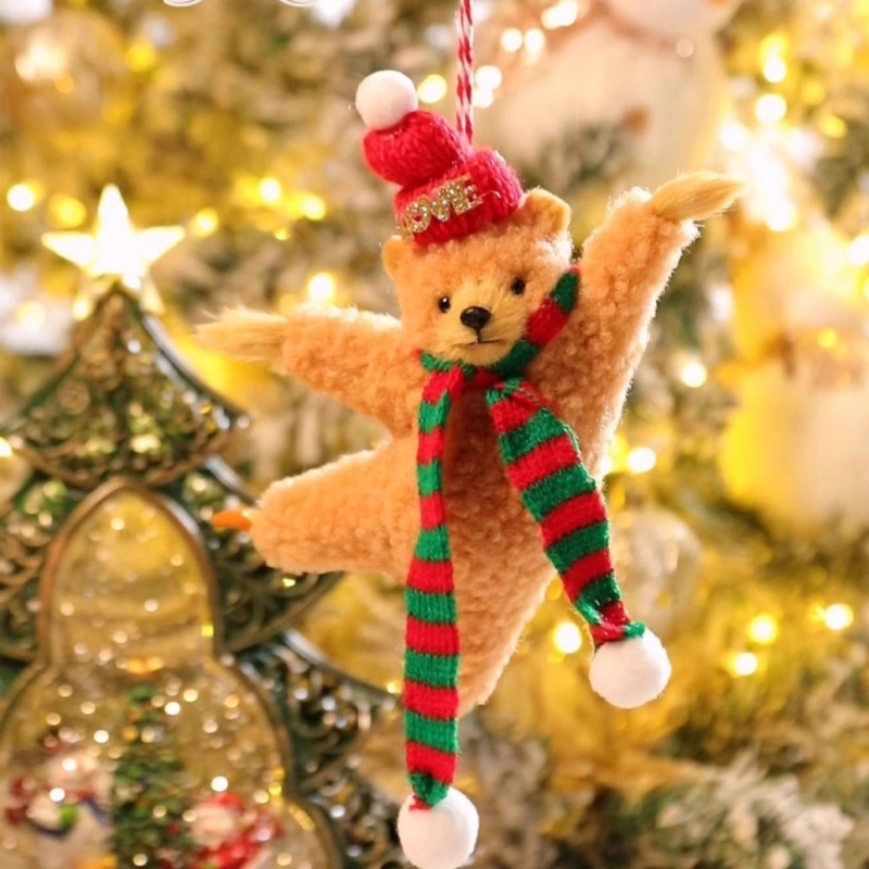 Висяща декорация за кола - плюшена балетна мечка, карикатурен стил, персонализируема вътрешна украса