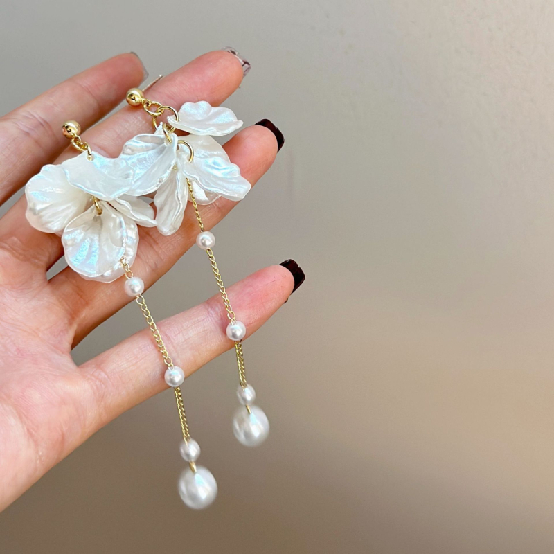 Овеци с пискюл от мидени перли – акрил, корейски стил, свежи и сладки, за жени